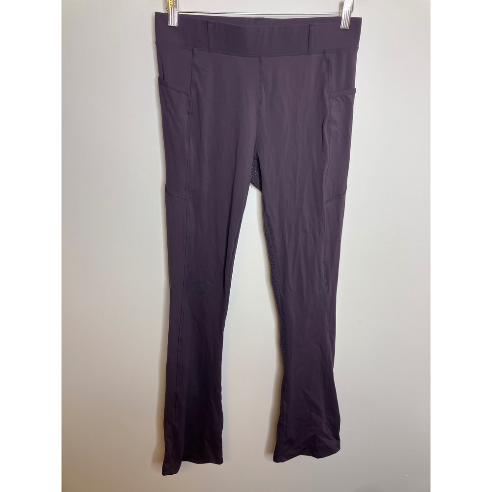 FitsT4 Riding Tights Women L Purple Excellent Full Seat Silicone Grip Breeches